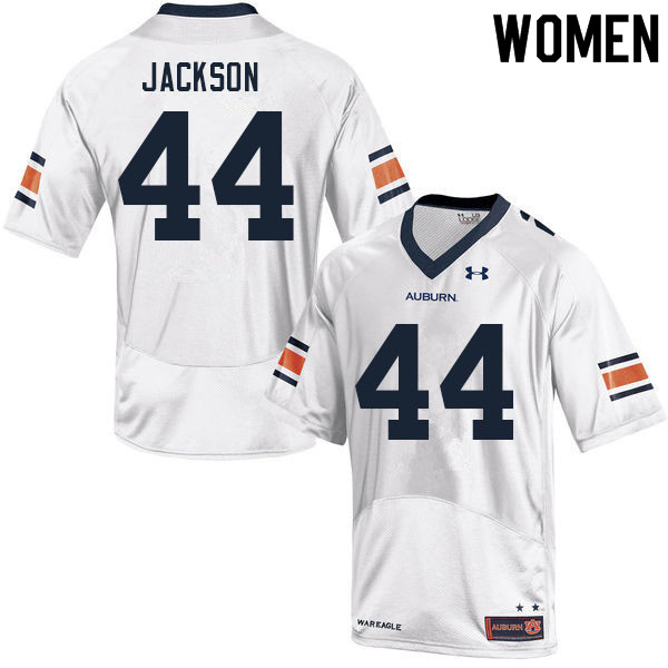 Auburn Tigers Women's Sean Jackson #44 White Under Armour Stitched College 2021 NCAA Authentic Football Jersey HDL8174PI